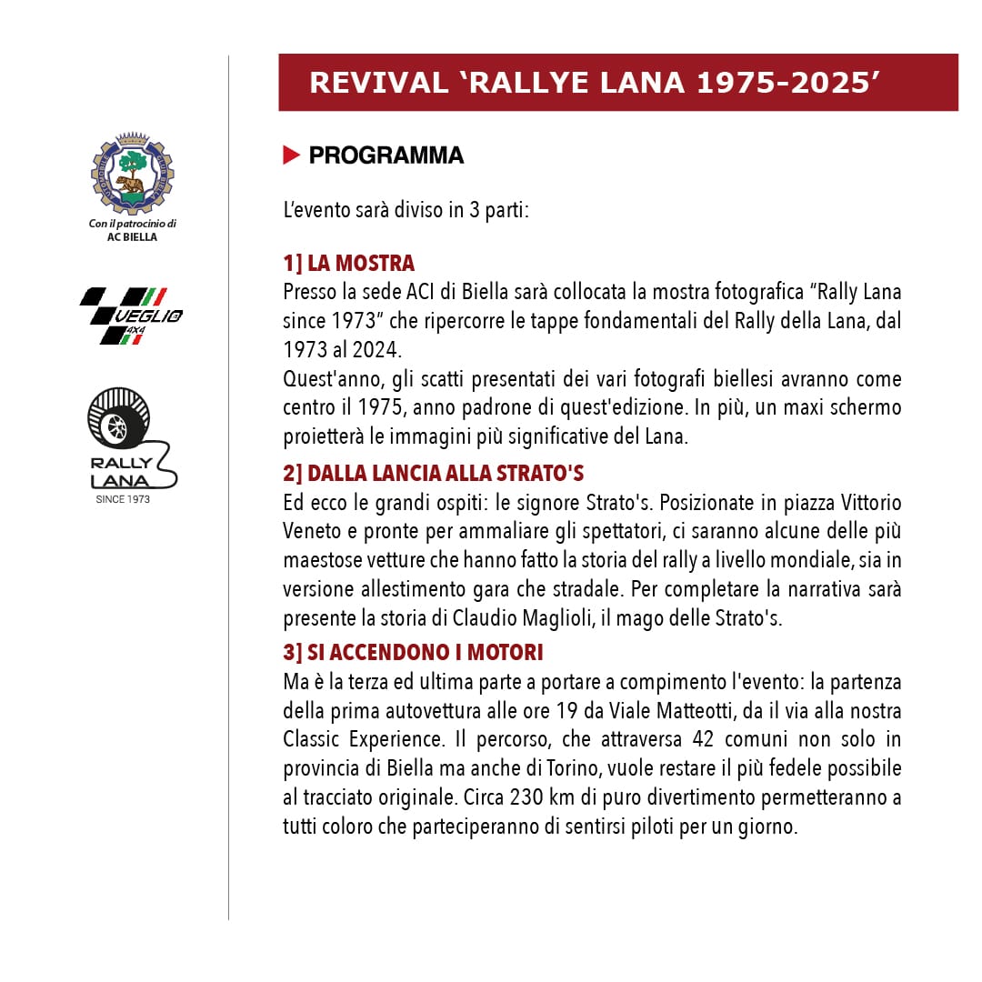 Rally della Lana Revival 2025