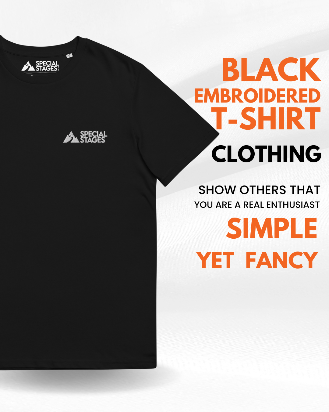 T-Shirt nera Essential Ricamata